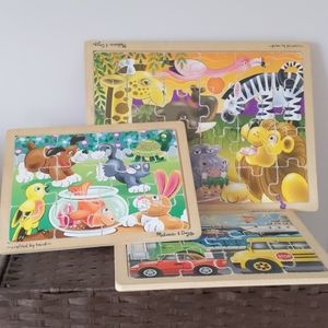Bundle of Melissa & Doug Wooden Puzzles